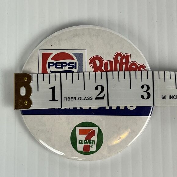 Vintage IT TAKES TWO Promotion Pin Button Rare Pepsi Ruffles 7 Eleven - Picture 2 of 4
